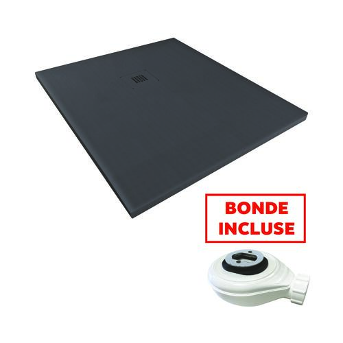 Receveur de douche résine de synthèse Nola Anthracite 100x120